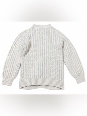Lineamaglia Italy Women Blue White Large Sweater Cable Knit Small